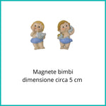 SACCHETTINO CONFETTI SEGNAPOSTO BOMBONIERA NASCITA BATTESIMO MAGNETE BIMBO CELESTE - Nene Shop