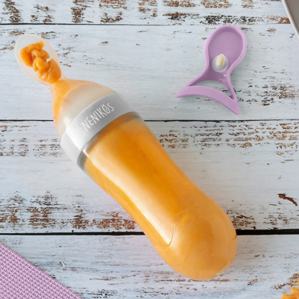 CUCCHIAIO DOSATORE PAPPA DA VIAGGIO PER SVEZZAMENTO NEONATO