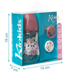 Set Regalo - Biberon, Ciuccio e Catenella - Rosa