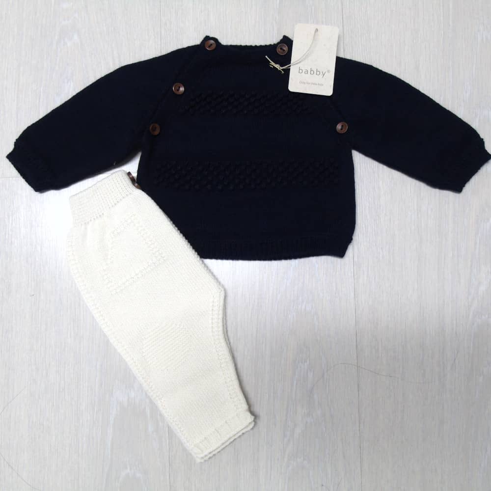 COMPLETO NASCITA NEONATO IN MISTO LANA - LEON - Nene Shop