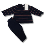 Completo Nascita Neonato in Misto Lana - Righe