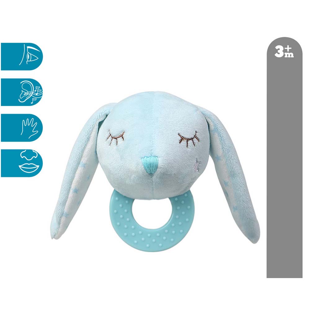 Massaggiagengive Neonato 3 Mesi - Coniglietto Celeste