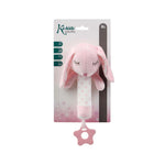 Sonaglio Neonato Peluche con Massaggiagengive - Coniglietto Rosa