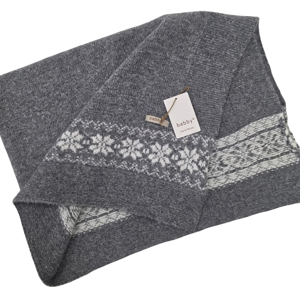 Copertina in Cotone Organico - Grigio Bianco