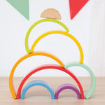 Arcobaleno Impilabile in Legno - Gioco Montessoriano - Kiokids
