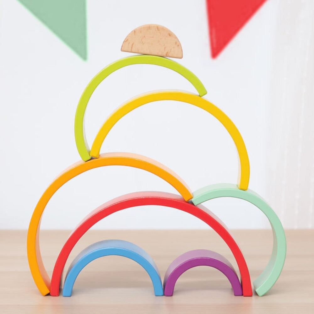 Arcobaleno Impilabile in Legno - Gioco Montessoriano - Kiokids