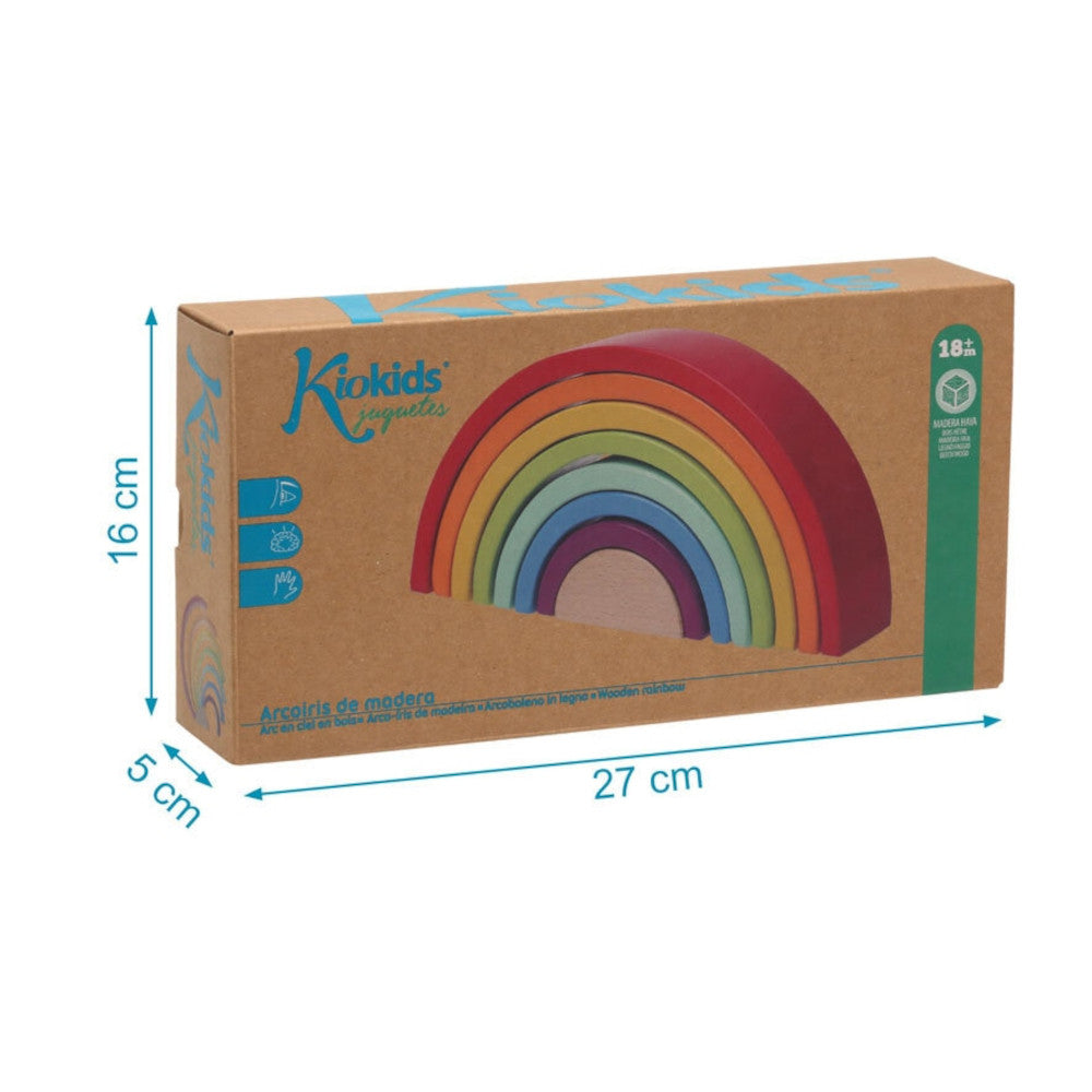 Arcobaleno Impilabile in Legno - Gioco Montessoriano - Kiokids
