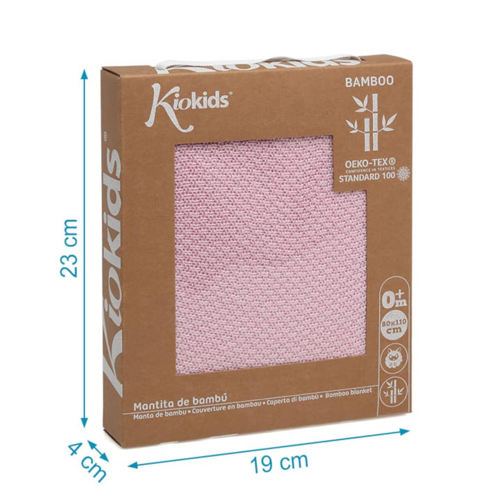COPERTINA ESTIVA NEONATO IN BAMBOO - ROSA - Nene Shop