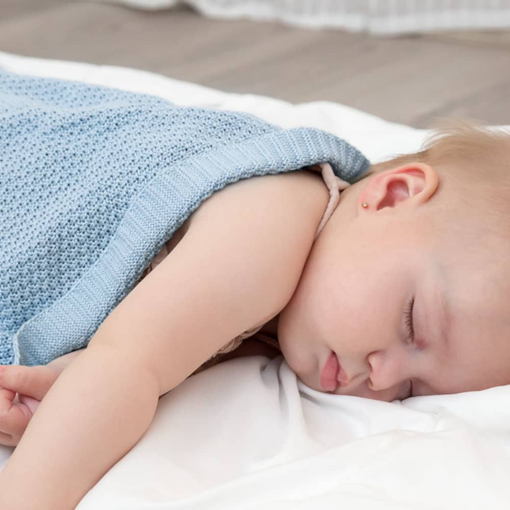 Copertina Neonato Estiva in Bamboo - Blu