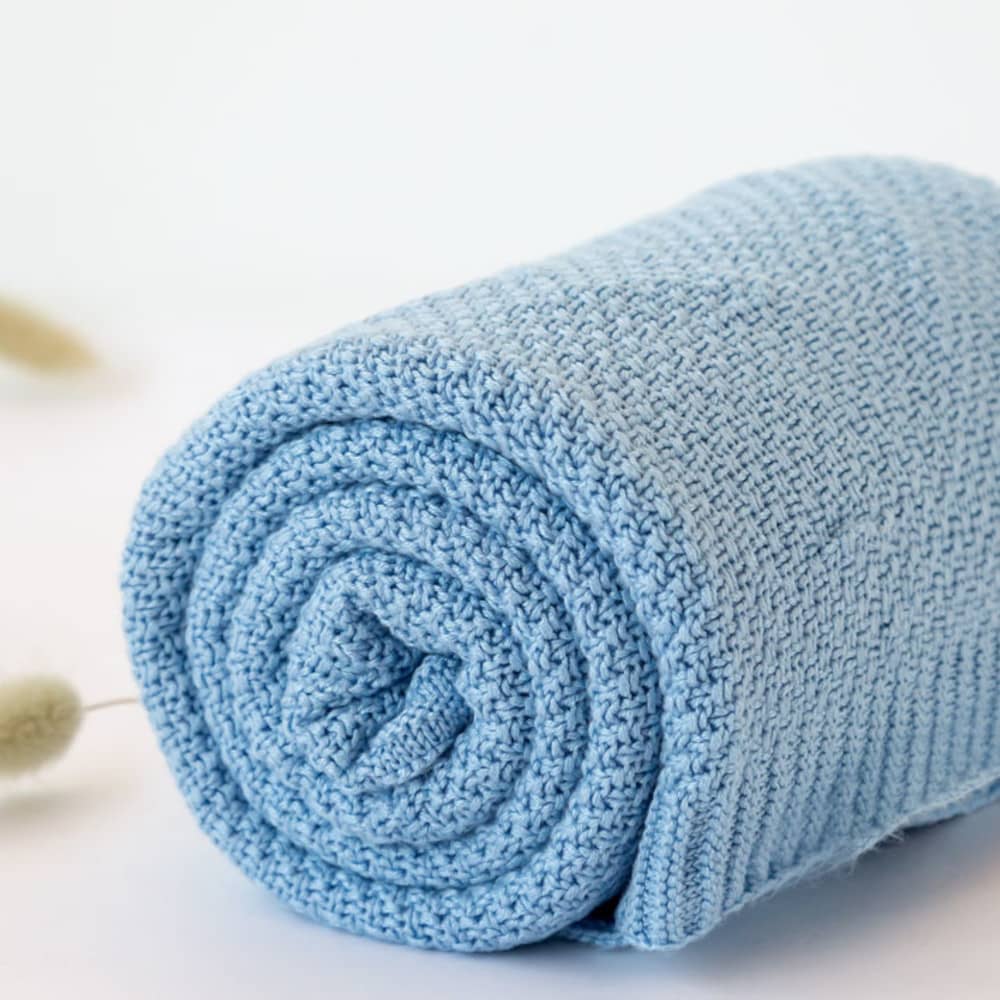 Copertina Neonato Estiva in Bamboo - Blu