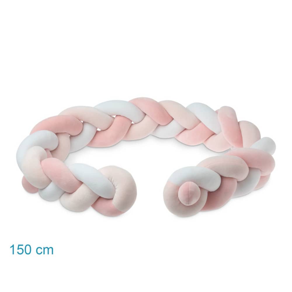 Treccia Paracolpi Lettino - Rosa - Kiokids
