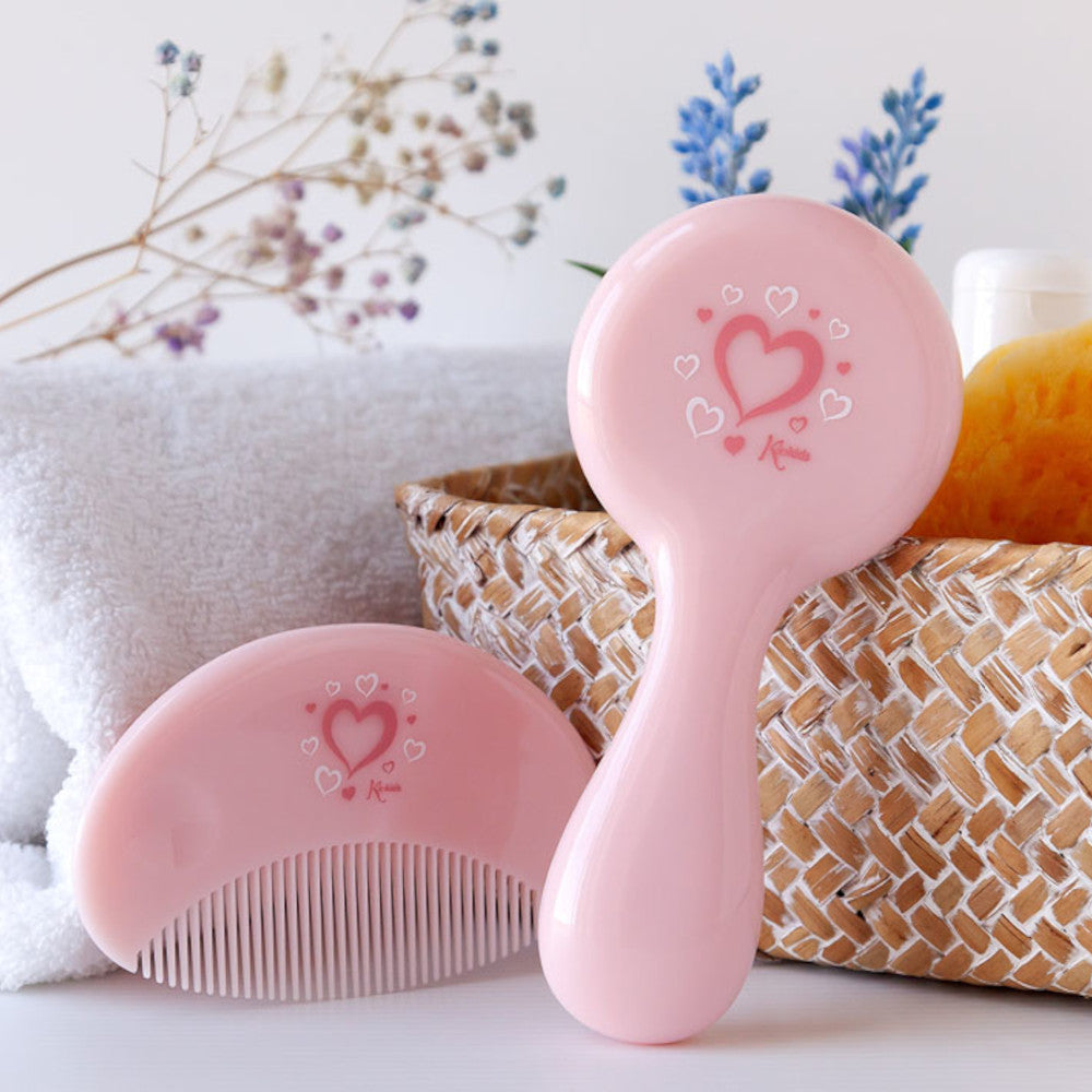 Set Spazzola e Pettine Rosa Bambina Neonata