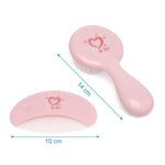 Set Spazzola e Pettine Rosa Bambina Neonata