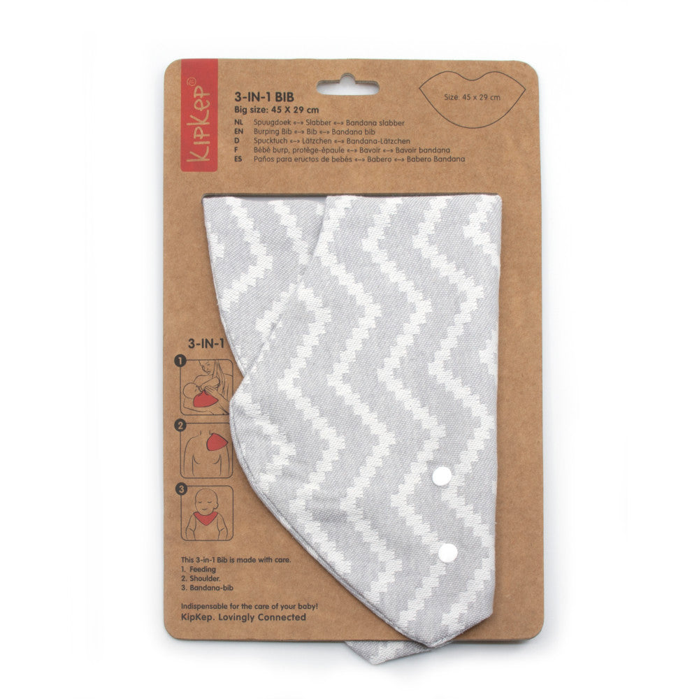Bavaglino 3 in 1in cotone - panno anti rigurgito neonato - kipkep