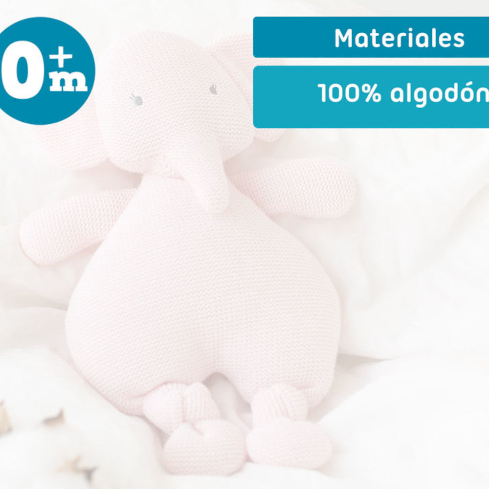 Pupazzo Elefante Rosa in Cotone - Cotton Friends