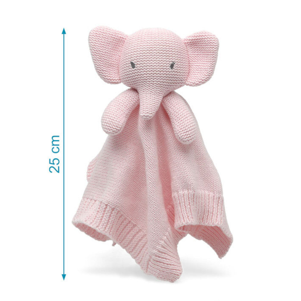 Doudou Neonato Nascita in Cotone Elefante Rosa 25 cm - Kiokids