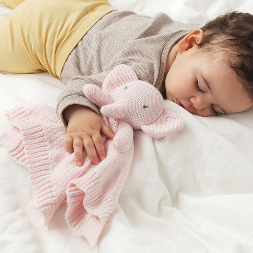 Doudou Neonato Nascita in Cotone Elefante Rosa - Kiokids