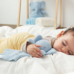 Doudou Neonato Nascita in Cotone Elefante Celeste - Kiokids