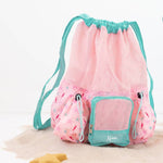 Borsa da spiaggia in rete per bambini - Rosa - Kiokis