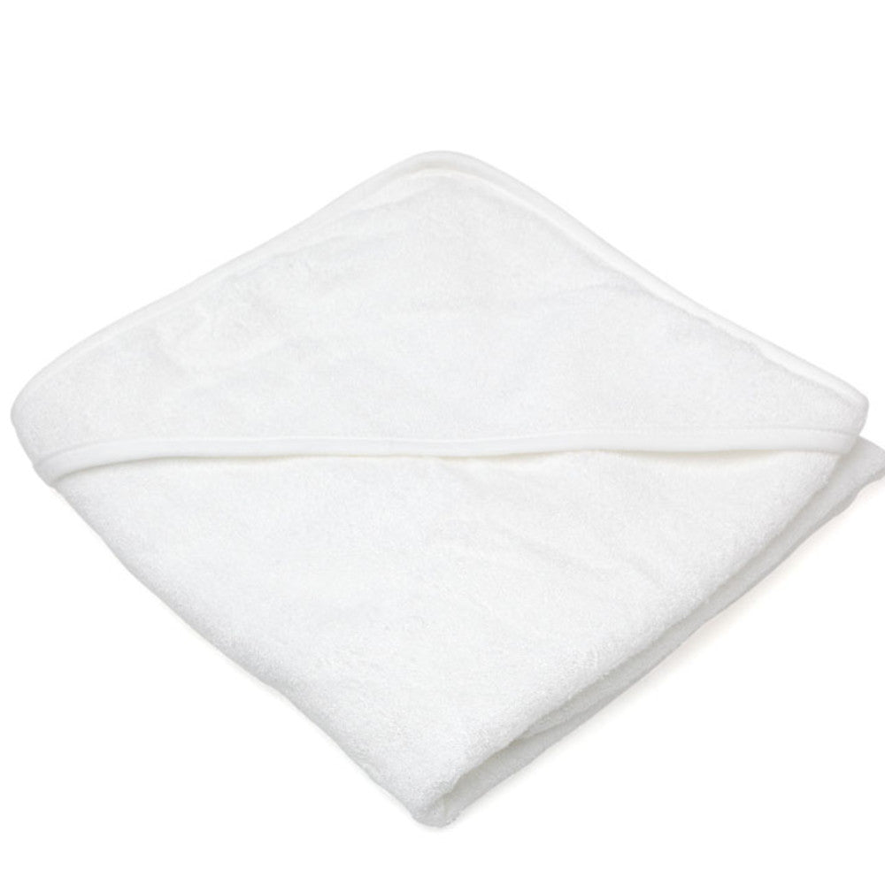 Accappatoio Neonato Asciugamano a Triangolo in Bamboo Bianco