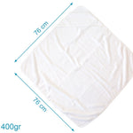 Accappatoio Neonato Asciugamano a Triangolo in Bamboo Bianco