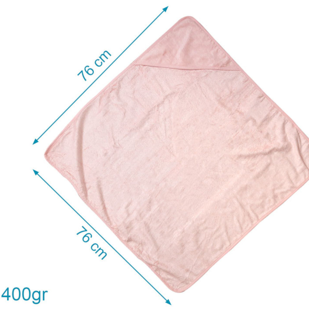 Accappatoio Neonato Asciugamano a Triangolo in Bamboo Rosa