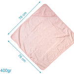 Accappatoio Neonato Asciugamano a Triangolo in Bamboo Rosa