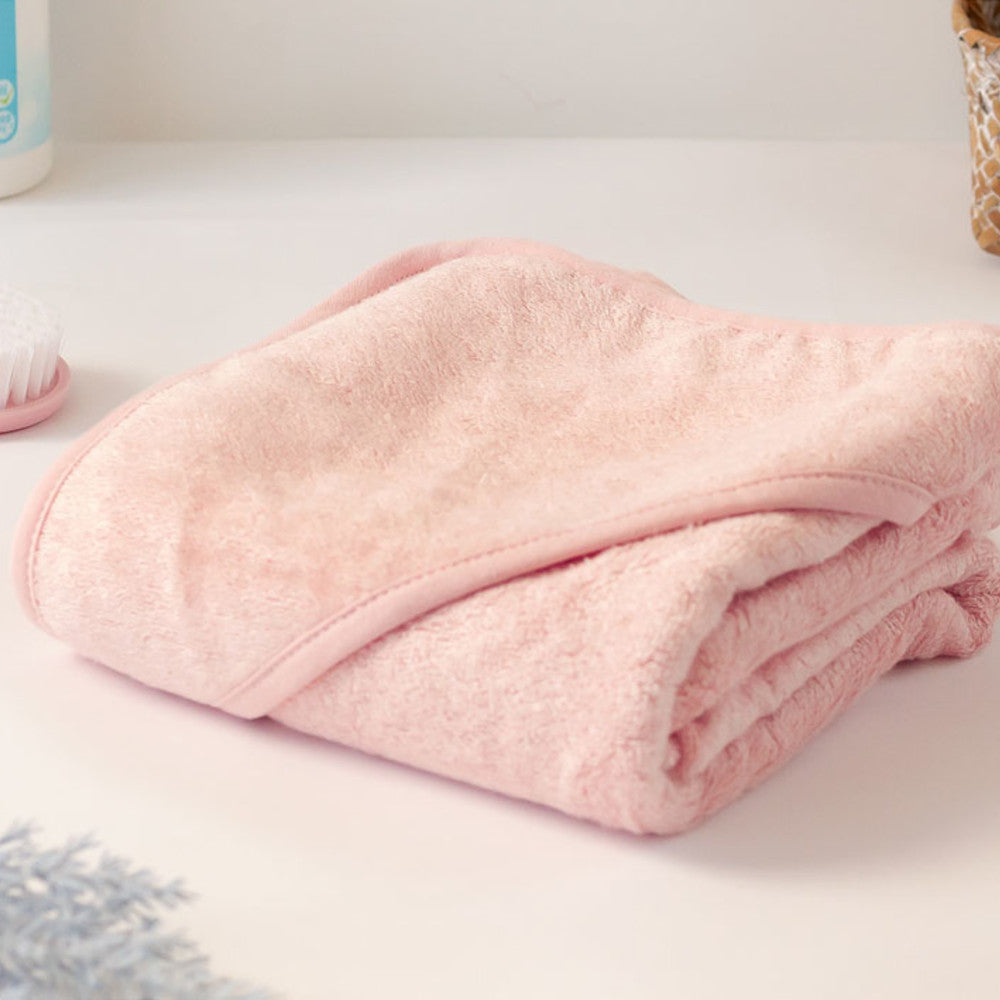 Accappatoio Neonato Asciugamano a Triangolo in Bamboo Rosa