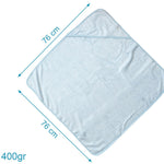 Accappatoio Neonato Asciugamano a Triangolo in Bamboo Celeste