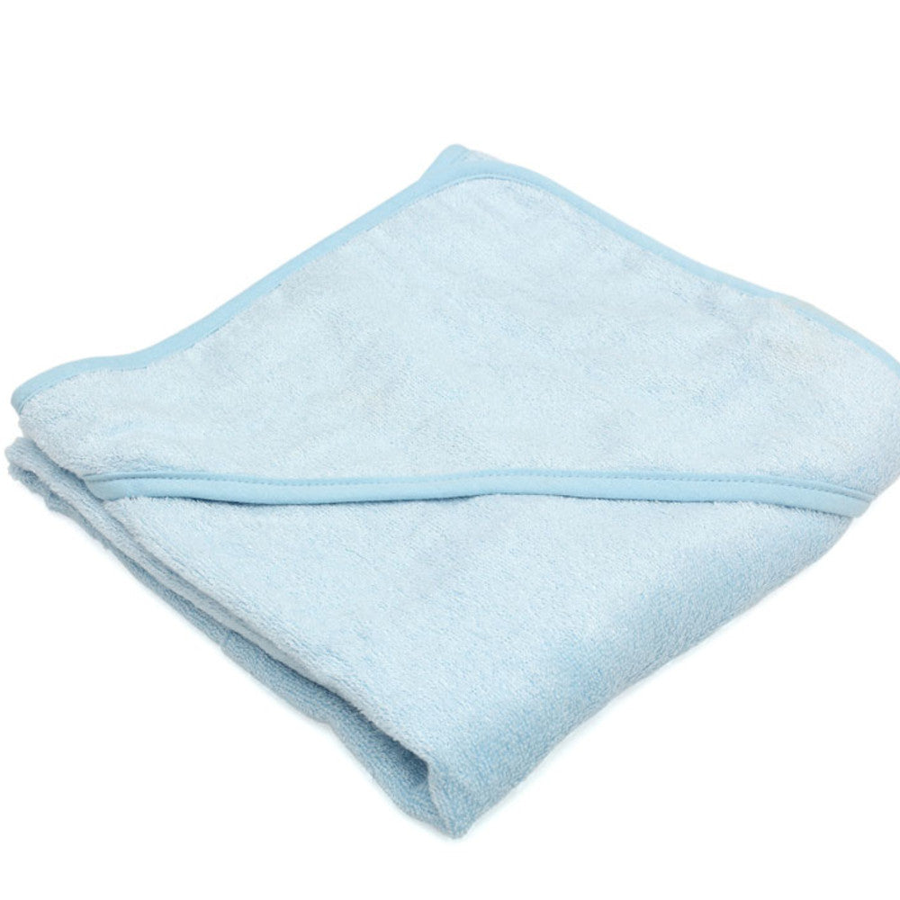 Accappatoio Neonato Asciugamano a Triangolo in Bamboo Celeste