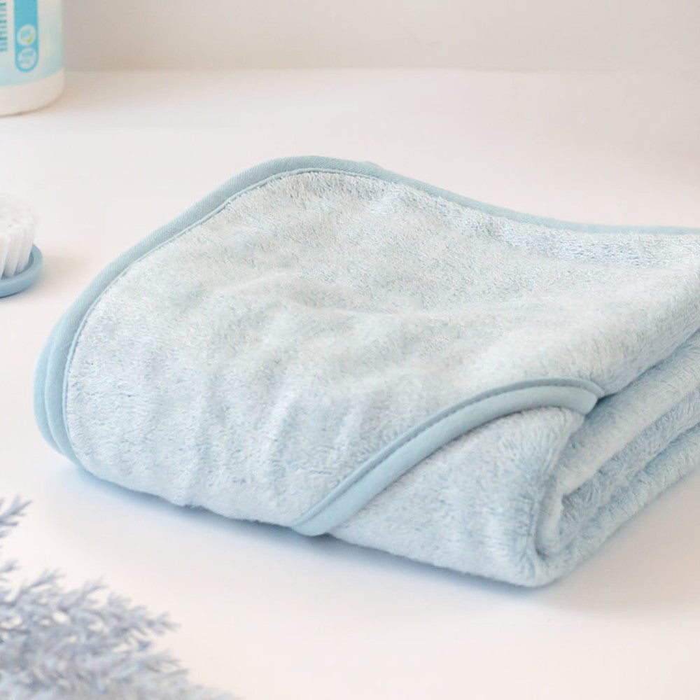 Accappatoio Neonato Asciugamano a Triangolo in Bamboo Celeste