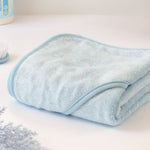 Accappatoio Neonato Asciugamano a Triangolo in Bamboo Celeste