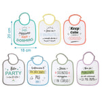 SET 7 BAVAGLINI BAMBINO IMPERMEABILI IN COTONE 