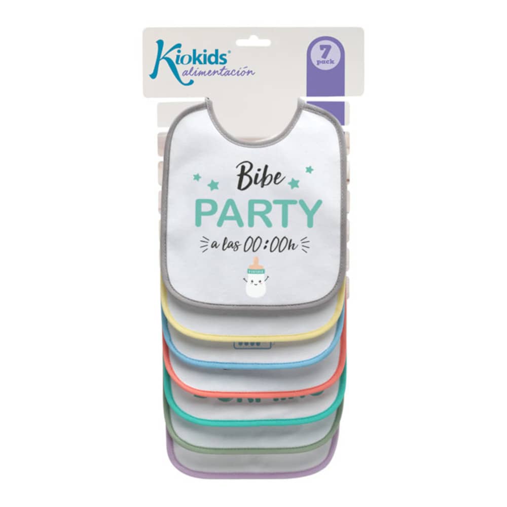 SET 7 BAVAGLINI BAMBINO IMPERMEABILI IN COTONE 