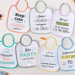 SET 7 BAVAGLINI BAMBINO IMPERMEABILI IN COTONE 