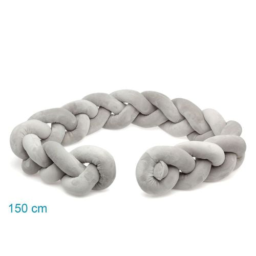 Treccia Paracolpi Lettino - Grigio - Kiokids