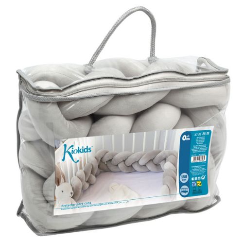 Treccia Paracolpi Lettino - Grigio - Kiokids