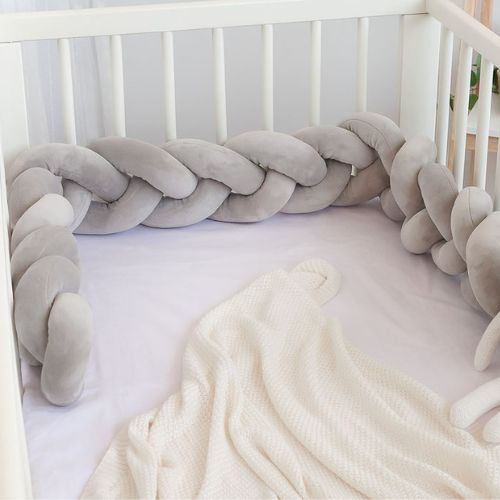 Treccia Paracolpi Lettino - Grigio - Kiokids