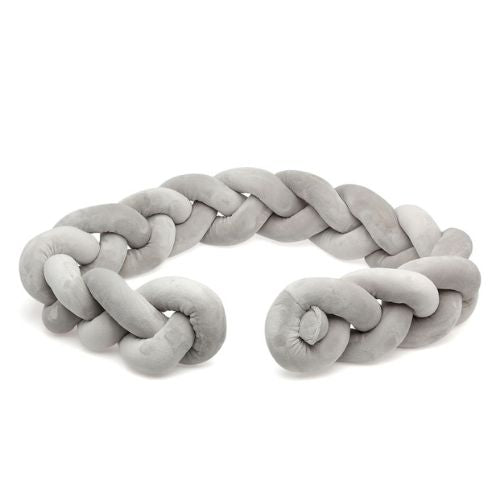 Treccia Paracolpi Lettino - Grigio - Kiokids