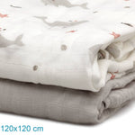 Set 2 Copertine in Mussola di Bamboo Grigio