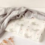 Set 2 Copertine in Mussola di Bamboo Grigio