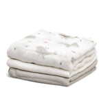 Set 3 copertine in mussola di bamboo - grigio - kiokids