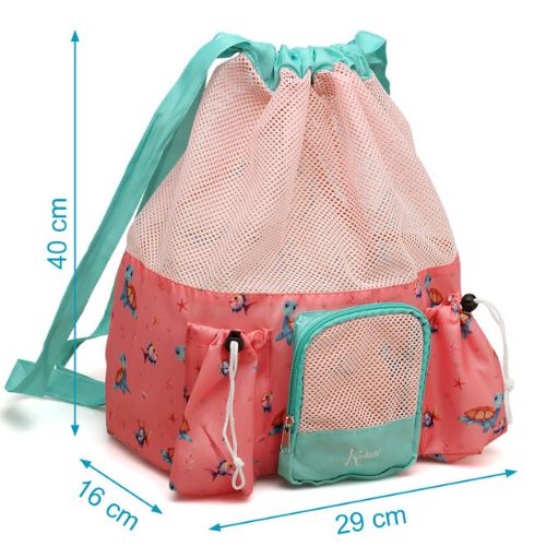 Borsa da Spiaggia a Rete per Bambini - Corallo