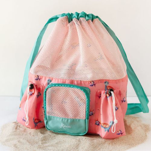 Borsa da Spiaggia a Rete per Bambini - Corallo