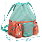 Borsa da Spiaggia a Rete per Bambini - Arancio Verde