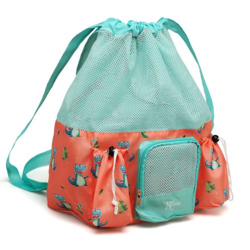 Borsa da Spiaggia a Rete per Bambini - Arancio Verde