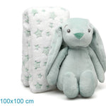 Set Regalo Nascita Copertina + Peluche Coniglietto Verde - Kiokids