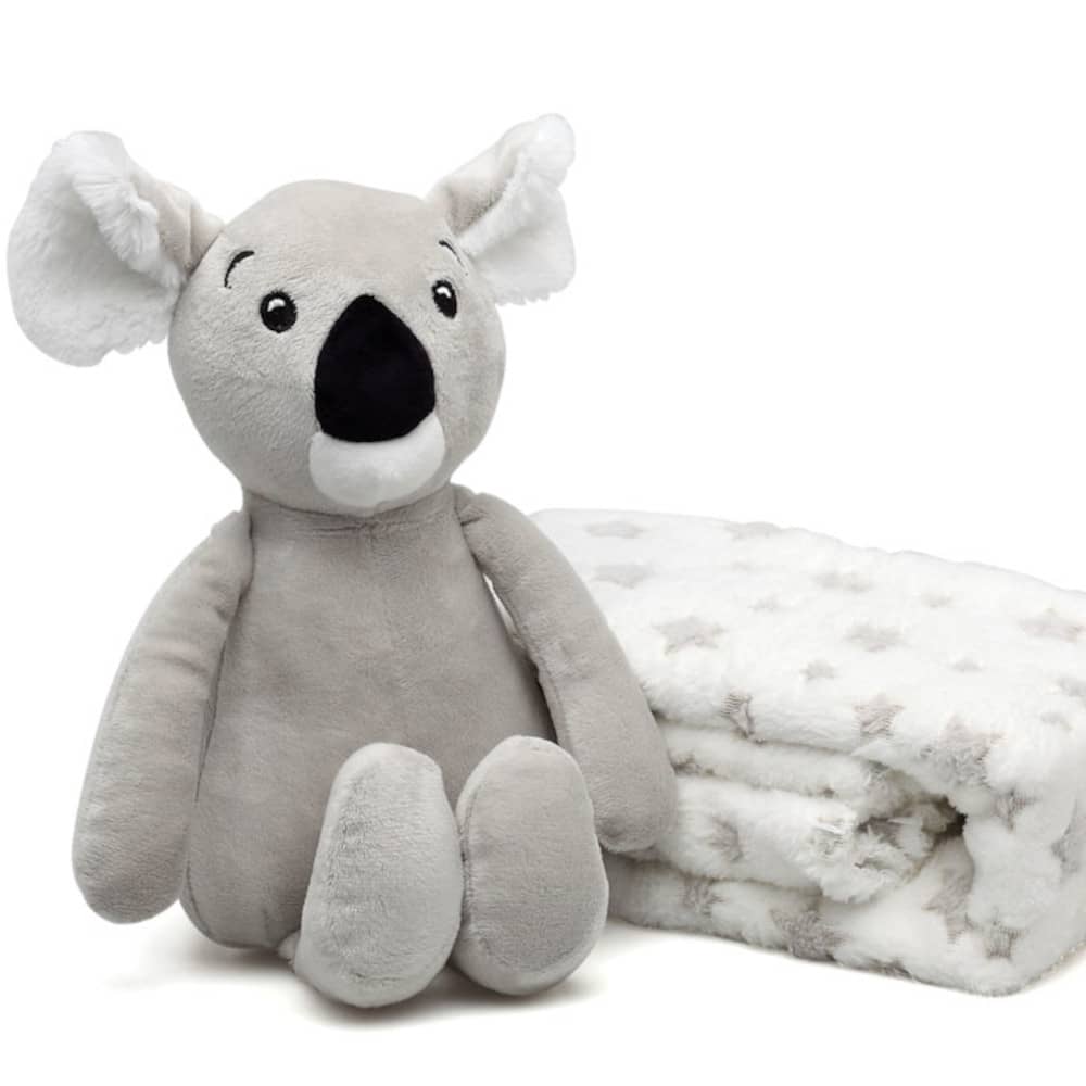 Set Regalo Nascita Copertina + Peluche Koala Grigio - Kiokids