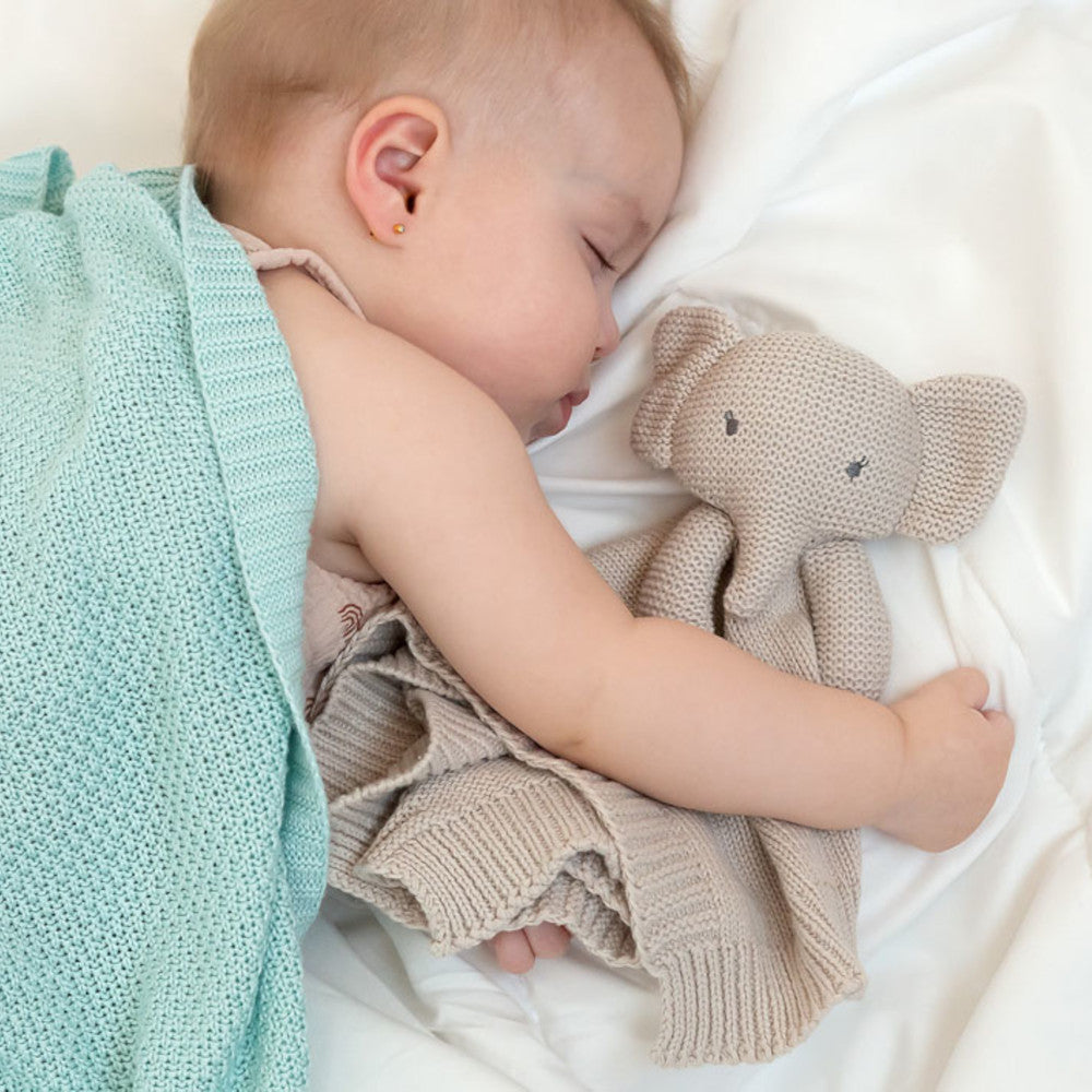 Doudou Neonato Elefante in Cotone Grigio