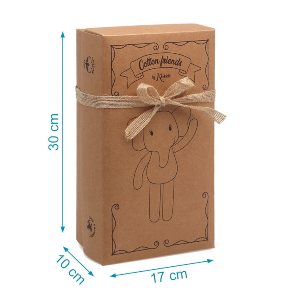 Doudou Neonato Elefante in Cotone Grigio